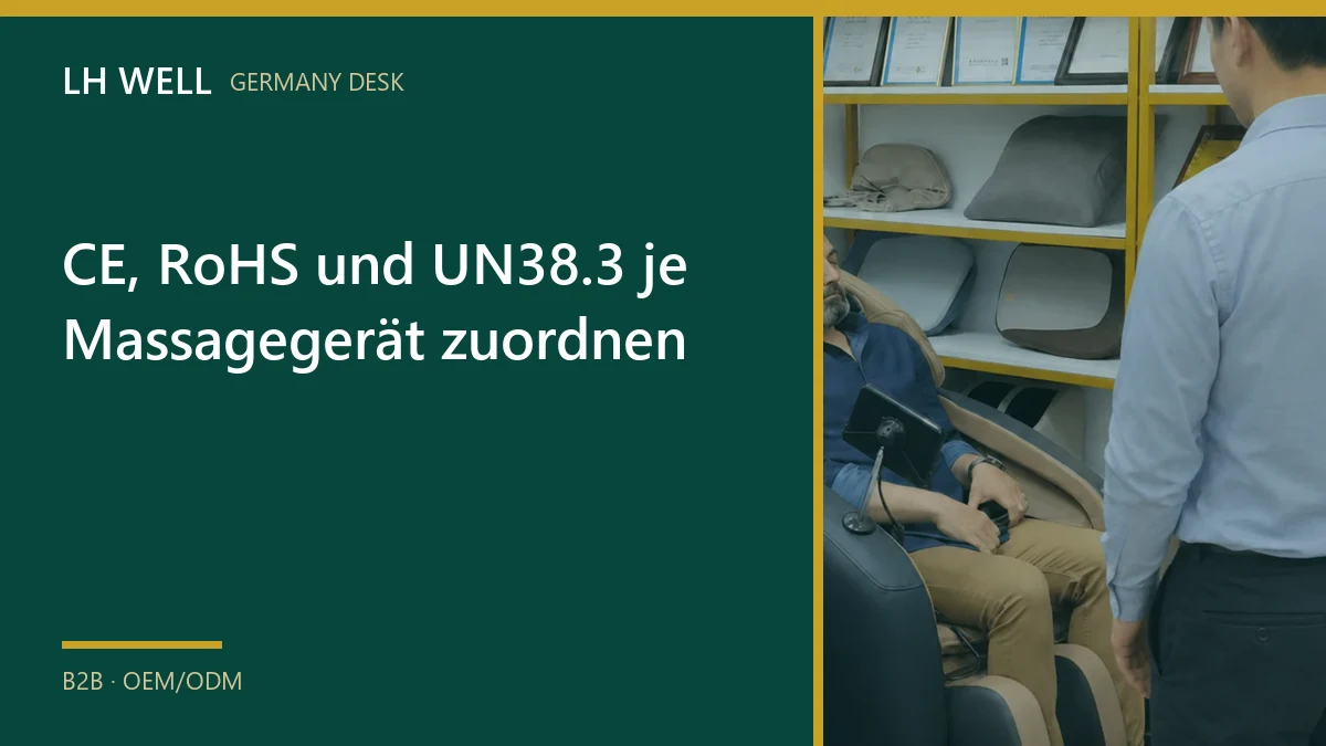 CE, RoHS und UN38.3 je Massagegerät zuordnen – B2B-Prüfung und Beschaffung