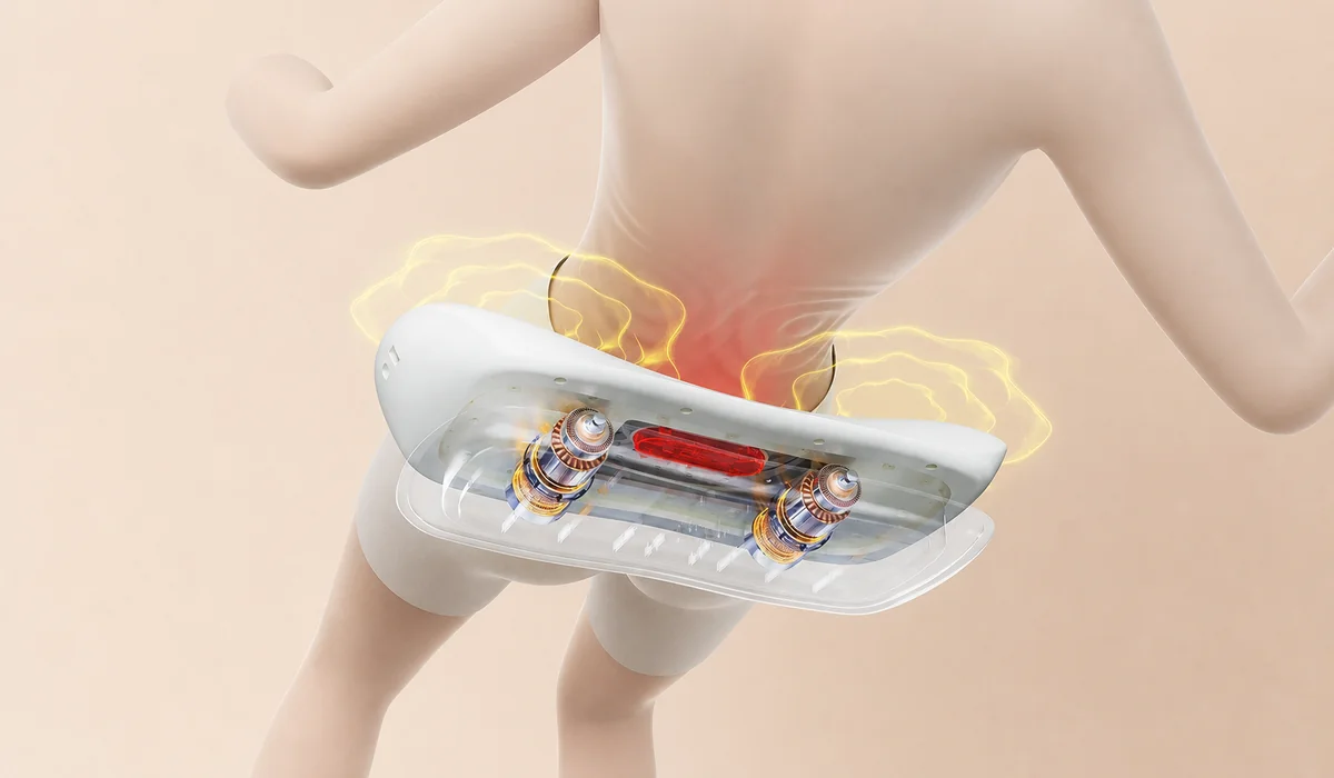 Lendenmassagegerät mit 15-stufiger Luftkissen-Dehnung und 30 Pulsstufen LH-002, Detailansicht