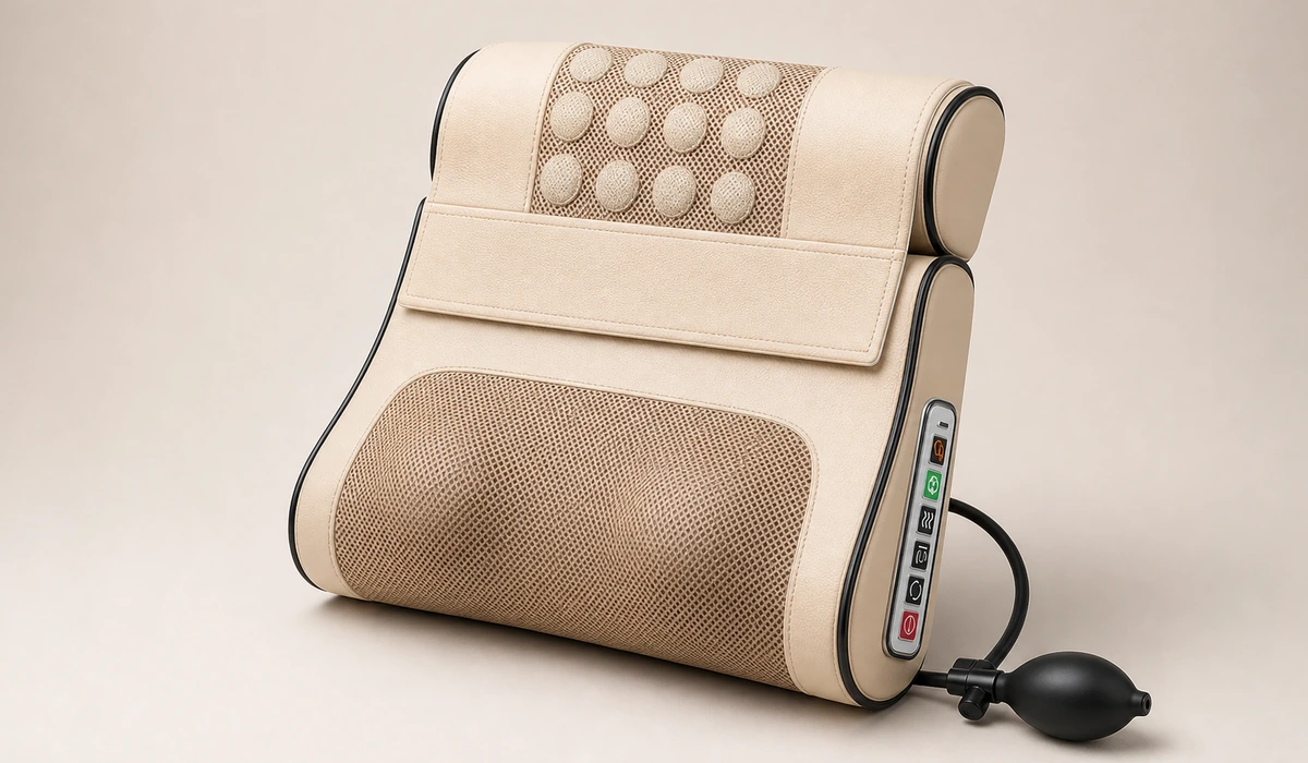Rückenmassageauflage mit 20 Massagepunkten, Wärme und Vibration LH-024, Anwendungsdarstellung