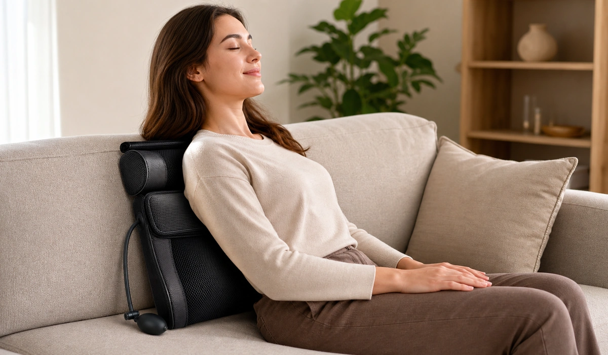 Knetmassagekissen mit 20 Massagepunkten und Wärme LH-025, Funktionsdarstellung