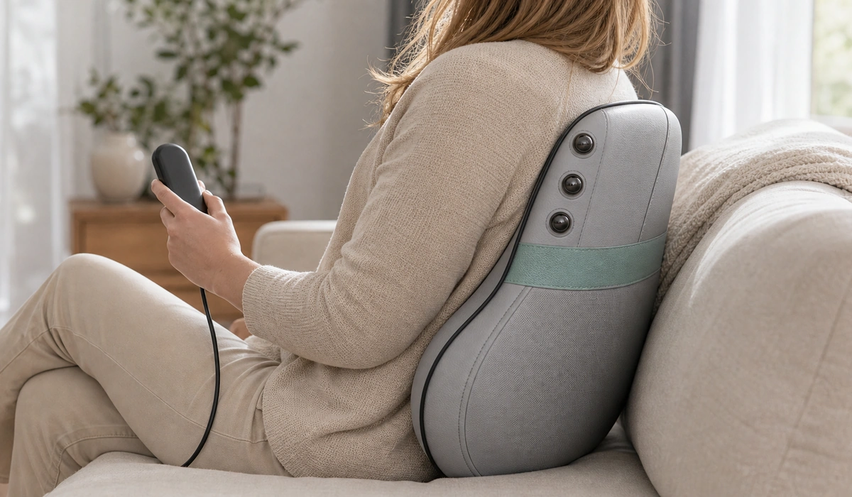 Massageauflage mit 20 Köpfen, Wärme und Fernbedienung LH-033, Funktionsdarstellung