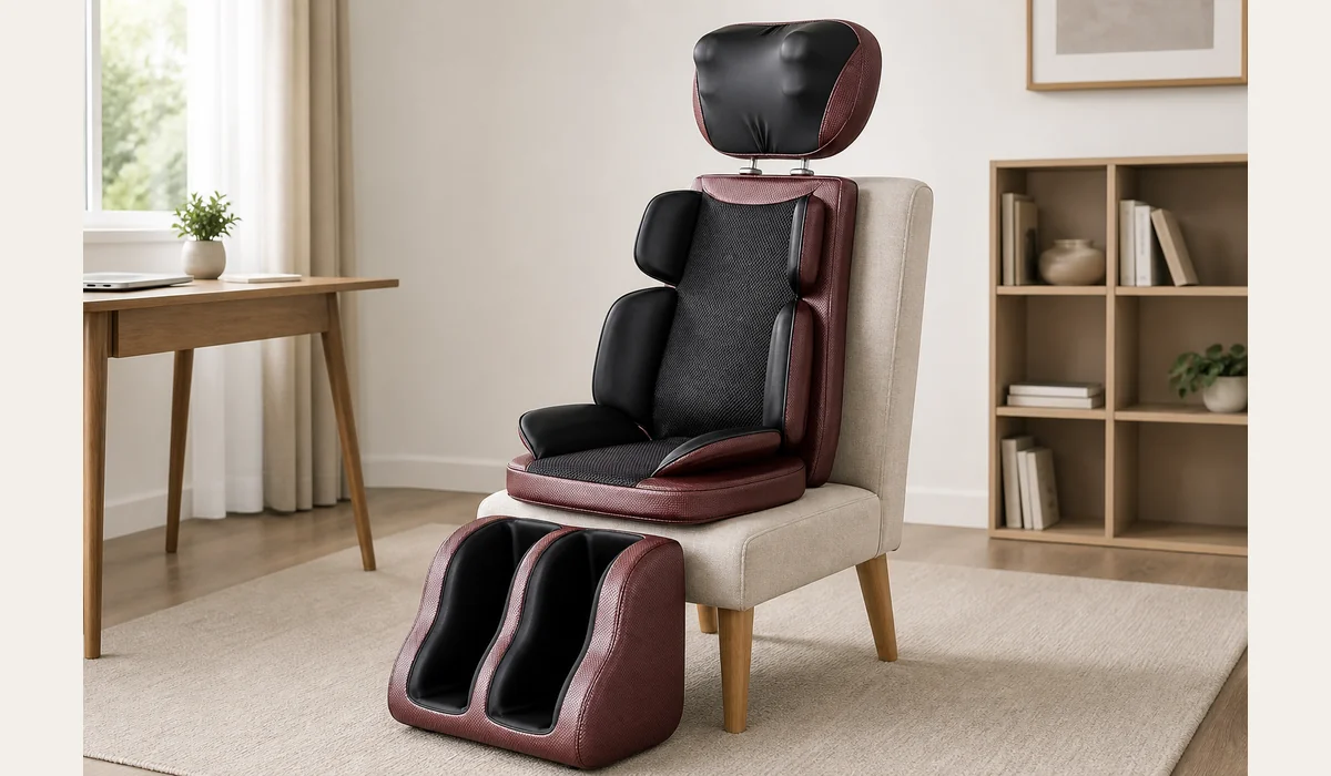Verstellbare Ganzrücken-Massageauflage mit Wärme LH-036, Funktionsdarstellung