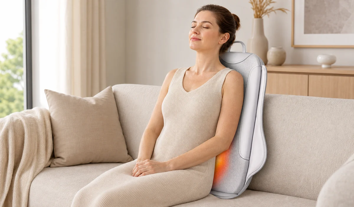 Rückenmassageauflage mit fahrendem Mechanismus und Wärme LH-037, Funktionsdarstellung