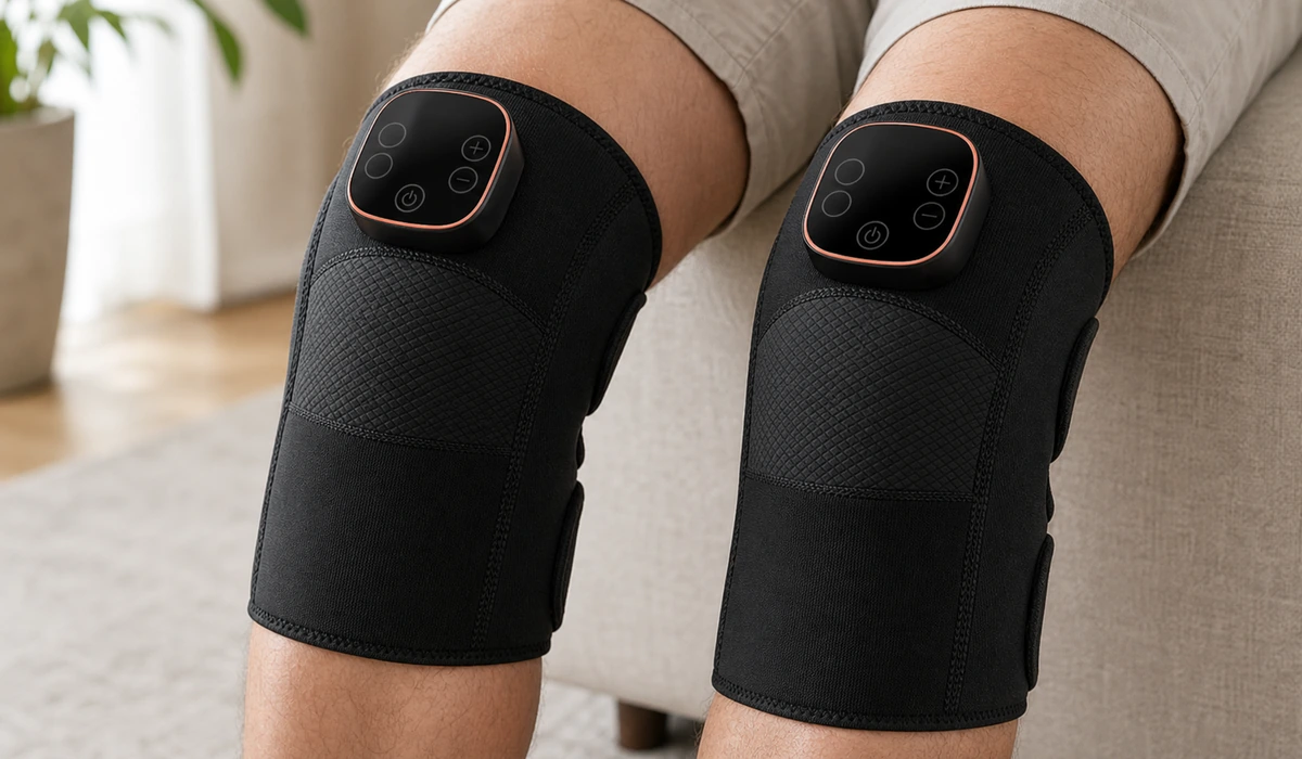Kniemassagegerät mit Wärme, Vibration und Sprachführung LH-051, Funktionsdarstellung