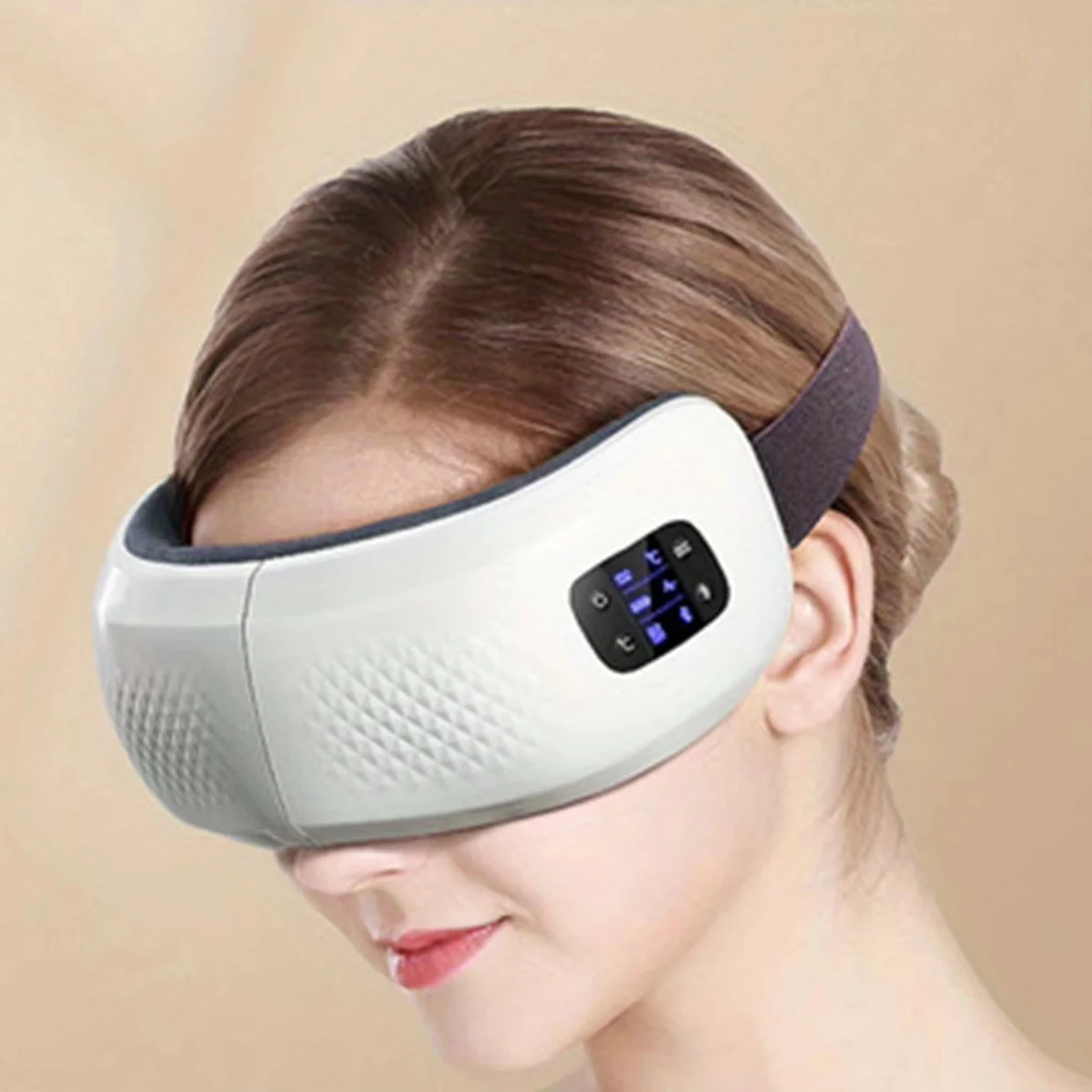 Kompaktes Augenmassagegerät mit Wärme, Luftkompression und Bluetooth-Musik LH-067, Seitenansicht