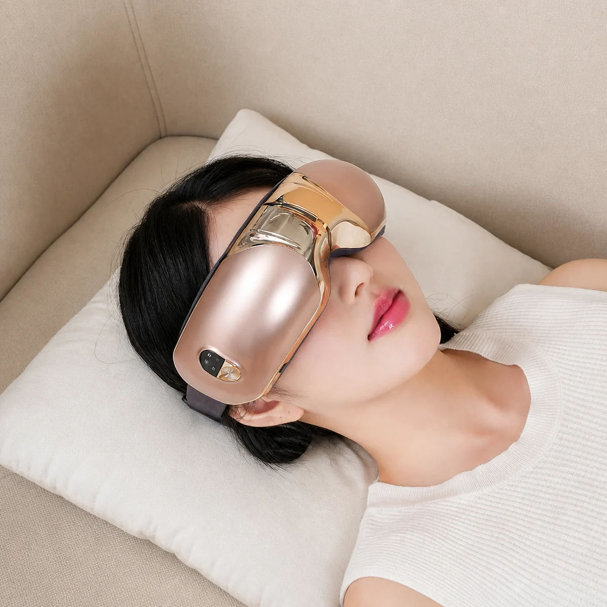Faltbares Augenmassagegerät mit Wärme, Luftkompression und Bluetooth-Musik LH-069, weitere Produktansicht
