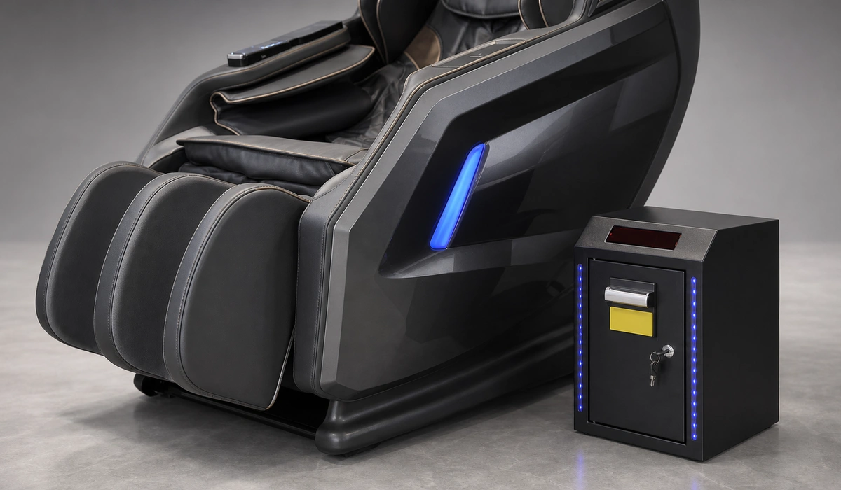 Gewerblicher Massagesessel mit externer Zahlungsstation LH-081, Detailansicht
