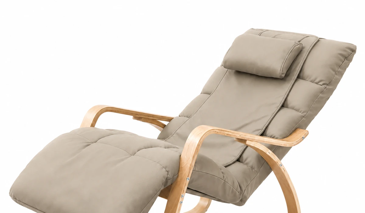 Schaukel-Massagesessel mit Holzrahmen LH-091, Anwendungsdarstellung